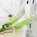 Rubber Cleaning Gloves Kitchen Dishwashing Gloves