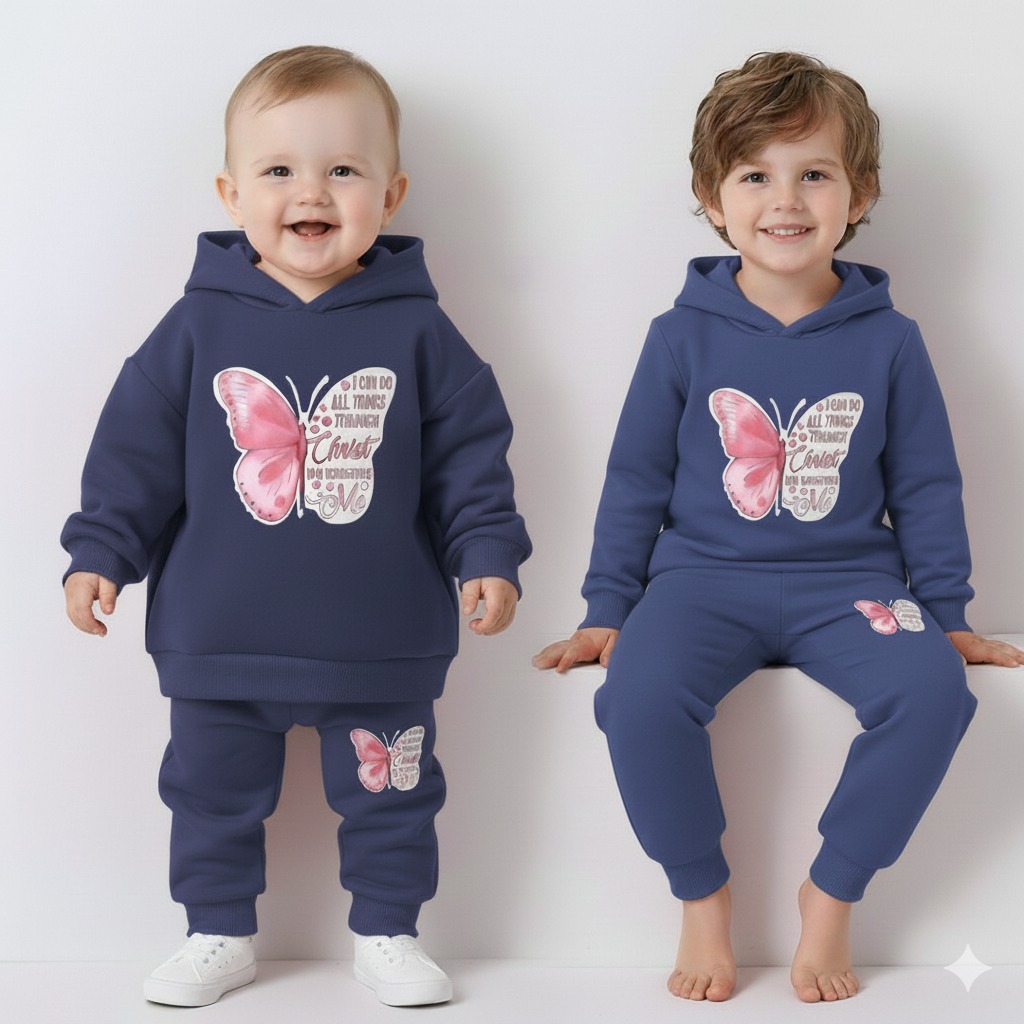 25602 Elegant Stylish Baby Hoodie Set - Image 1