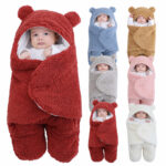 Baby Sleeping Bag Ultra-Soft Fluffy Fleece Newborn Receiving Blanket