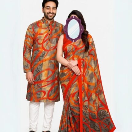 Eid Special Couple Sharee Panjabi Combo