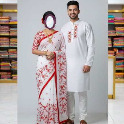 Premium Sharee Panjabi Couple Dress