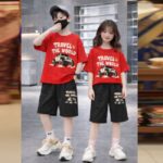 Drop Shoulder Baby TShirt and Pant Set