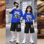 Drop Shoulder Baby TShirt and Pant Set