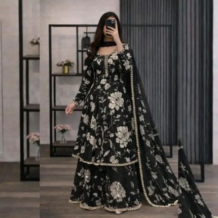 Garara Stitched Three Piece