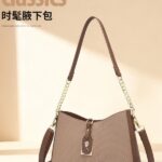 Women High-End  New Fashion Versatile Shoulder Bag Simple Bucket Bag Crossbody Bag