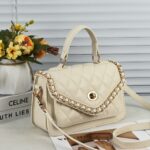 Women New Fashion Versatile Simple High-End Trendy Quilted Chain Handbag Crossbody Bag Small Square Bag Shoulder Bag