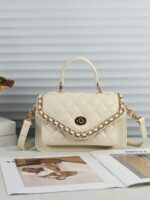 Women New Fashion Versatile Simple High-End Trendy Quilted Chain Handbag Crossbody Bag Small Square Bag Shoulder Bag - Image 2